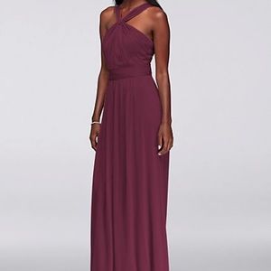 Y-Neck Long Mesh Dress